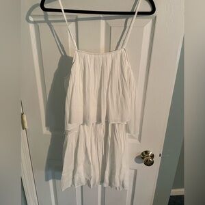 White Ruffle Romper
